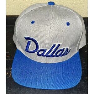 NWT Golden Lion Dallas Gray And Blue Flat Bill Snapback Hat